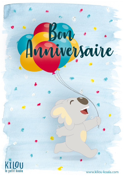 Carte d'anniversaire Koala pour les amoureux des animaux, carte Koala -   France